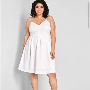 NWT ModCloth Open-Air Flair Pleated A-Line Dress